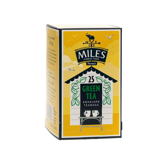 Miles Finest Teas | 25 Green Tea Foil Enveloped Tea Bags