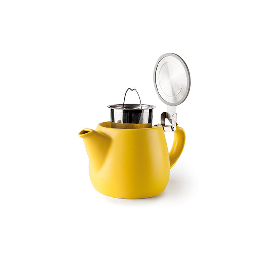 Ibili Menaje | Luxor Yellow Ceramic Teapot 540ml With Stainless Steel Filter | FREE Shipping